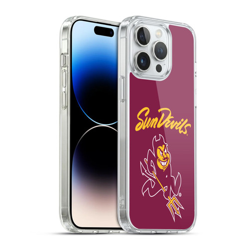 Arizona State University ASU Arizona State Art Sun Devils Soft Gel Case for Apple iPhone 14 Pro Max & MagSafe