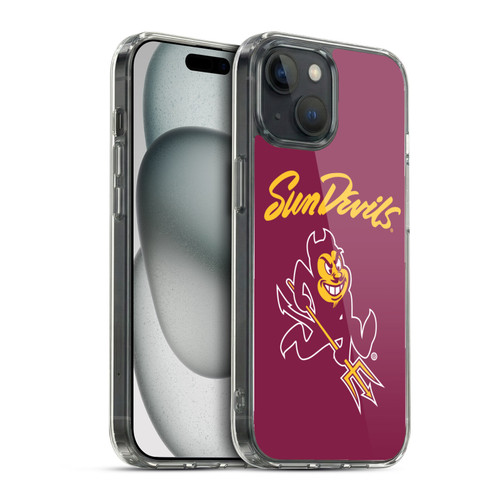 Arizona State University ASU Arizona State Art Sun Devils Soft Gel Case for Apple iPhone 15 & MagSafe