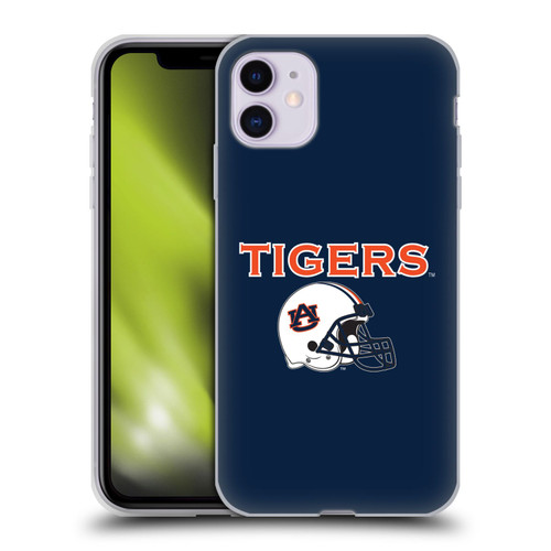 Auburn University AU Auburn University Helmet Logotype Soft Gel Case for Apple iPhone 11