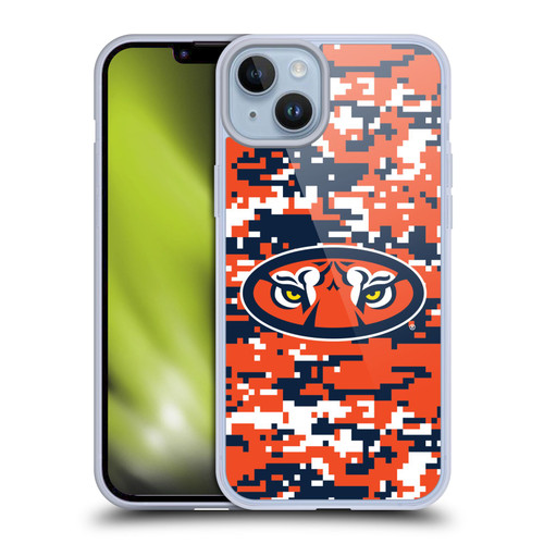Auburn University AU Auburn University Digital Camouflage Soft Gel Case for Apple iPhone 14 Plus