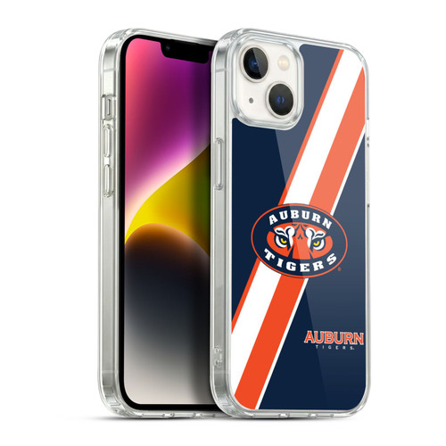 Auburn University AU Auburn University Stripes Soft Gel Case for Apple iPhone 14 Plus