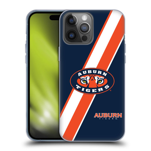 Auburn University AU Auburn University Stripes Soft Gel Case for Apple iPhone 14 Pro Max
