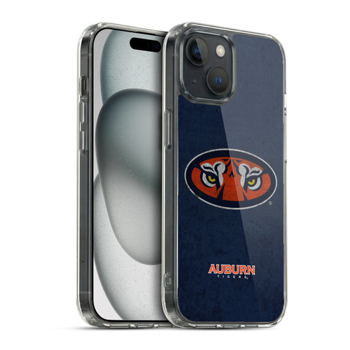 Auburn University AU Auburn University Distressed Look Soft Gel Case for Apple iPhone 15