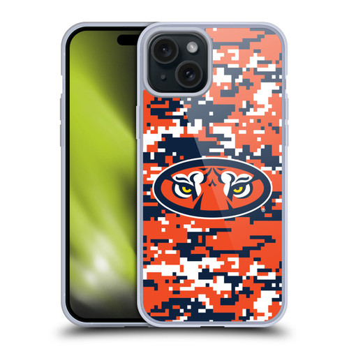 Auburn University AU Auburn University Digital Camouflage Soft Gel Case for Apple iPhone 15 Plus