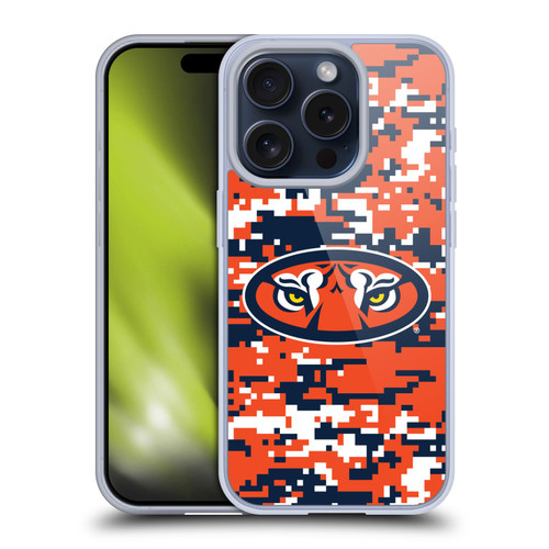 Auburn University AU Auburn University Digital Camouflage Soft Gel Case for Apple iPhone 15 Pro