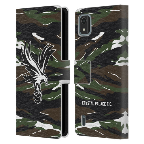 Crystal Palace FC Crest Woodland Camouflage Leather Book Wallet Case Cover For Nokia C2 2nd Edition