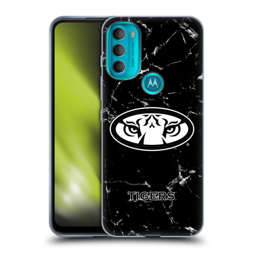 Auburn University AU Auburn University Black And White Marble Soft Gel Case for Motorola Moto G71 5G