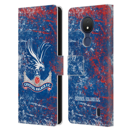 Crystal Palace FC Crest Distressed Leather Book Wallet Case Cover For Nokia C21