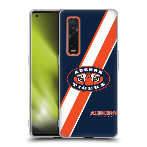 Auburn University AU Auburn University Stripes Soft Gel Case for OPPO Find X2 Pro 5G