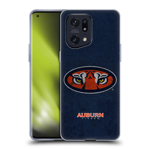 Auburn University AU Auburn University Distressed Look Soft Gel Case for OPPO Find X5 Pro