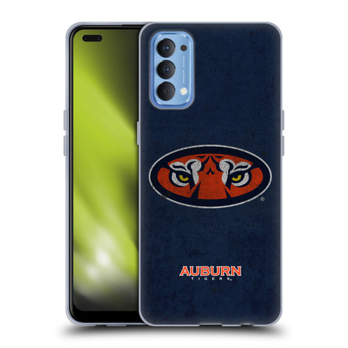 Auburn University AU Auburn University Distressed Look Soft Gel Case for OPPO Reno 4 5G