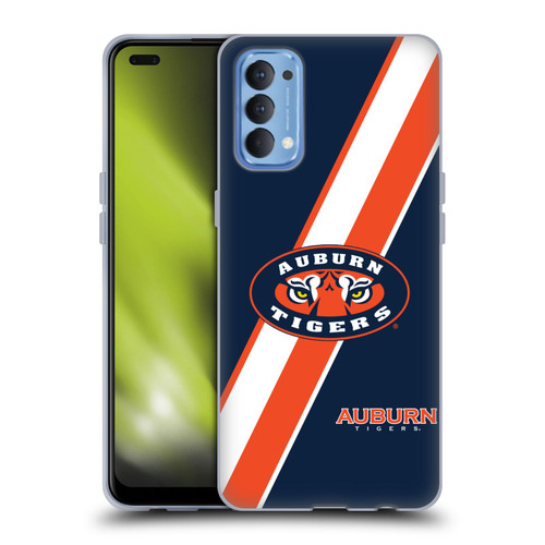 Auburn University AU Auburn University Stripes Soft Gel Case for OPPO Reno 4 5G