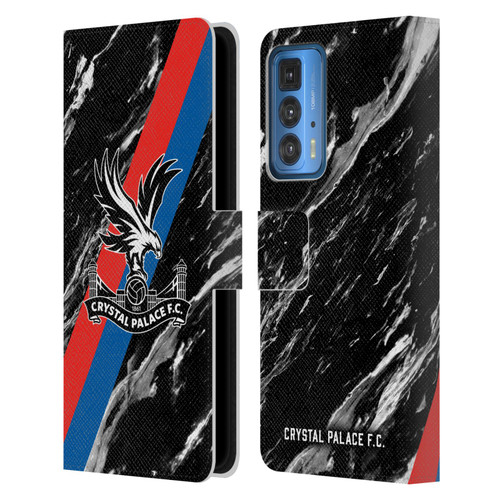 Crystal Palace FC Crest Black Marble Leather Book Wallet Case Cover For Motorola Edge 20 Pro