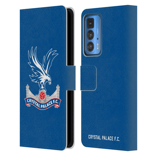 Crystal Palace FC Crest Plain Leather Book Wallet Case Cover For Motorola Edge 20 Pro