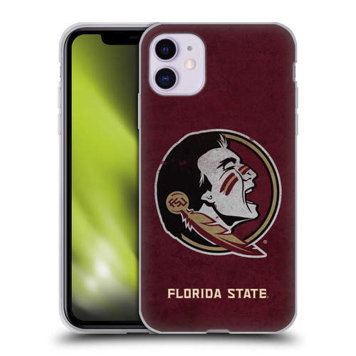 Florida State University FSU Florida State University Distressed Soft Gel Case for Apple iPhone 11