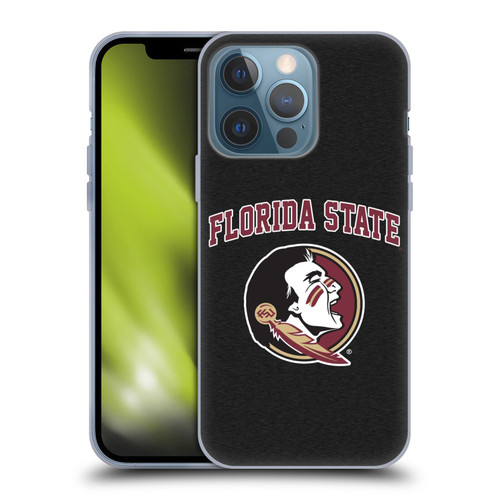Florida State University FSU Florida State University Campus Logotype Soft Gel Case for Apple iPhone 13 Pro