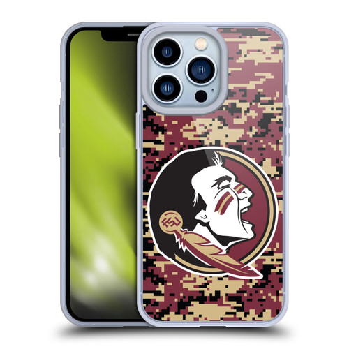 Florida State University FSU Florida State University Digital Camouflage Soft Gel Case for Apple iPhone 13 Pro