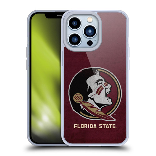 Florida State University FSU Florida State University Distressed Soft Gel Case for Apple iPhone 13 Pro