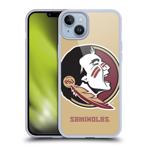 Florida State University FSU Florida State University Oversized Icon Soft Gel Case for Apple iPhone 14 Plus