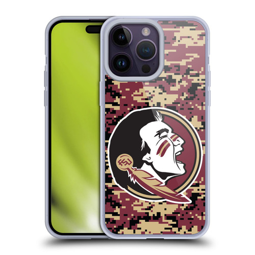 Florida State University FSU Florida State University Digital Camouflage Soft Gel Case for Apple iPhone 14 Pro Max