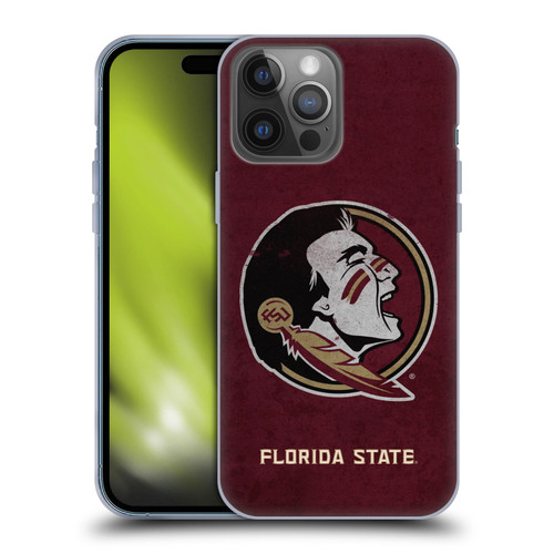 Florida State University FSU Florida State University Distressed Soft Gel Case for Apple iPhone 14 Pro Max