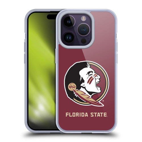 Florida State University FSU Florida State University Plain Soft Gel Case for Apple iPhone 14 Pro