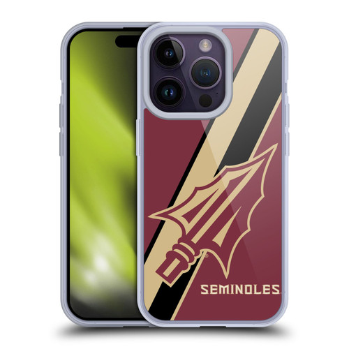 Florida State University FSU Florida State University Stripes Soft Gel Case for Apple iPhone 14 Pro