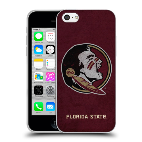 Florida State University FSU Florida State University Distressed Soft Gel Case for Apple iPhone 5c