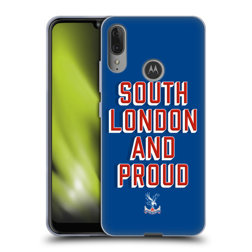 Crystal Palace FC Crest South London And Proud Soft Gel Case for Motorola Moto E6 Plus