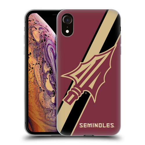 Florida State University FSU Florida State University Stripes Soft Gel Case for Apple iPhone XR