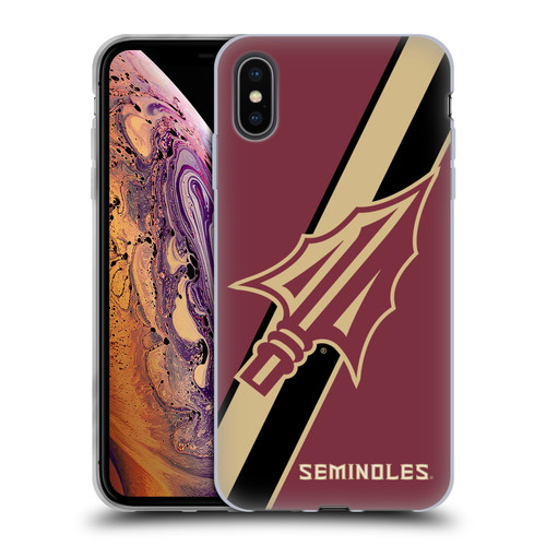 Florida State University FSU Florida State University Stripes Soft Gel Case for Apple iPhone XS Max