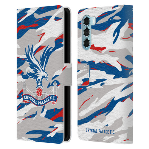 Crystal Palace FC Crest Camouflage Leather Book Wallet Case Cover For Motorola Edge S30 / Moto G200 5G