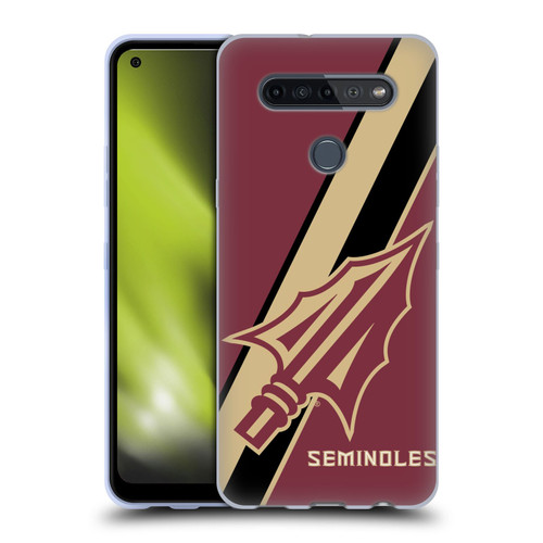 Florida State University FSU Florida State University Stripes Soft Gel Case for LG K51S