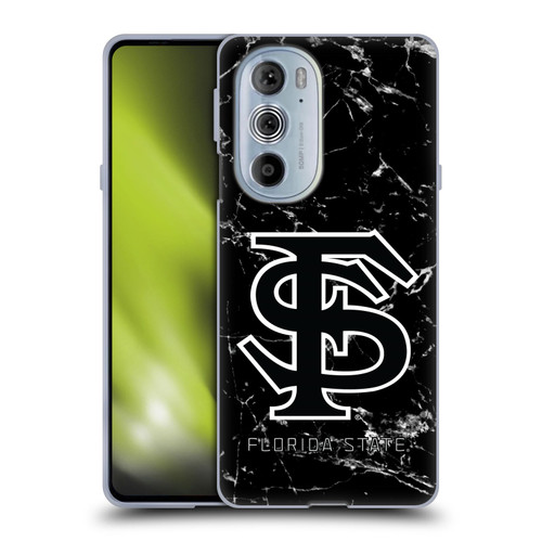 Florida State University FSU Florida State University Black And White Marble Soft Gel Case for Motorola Edge X30