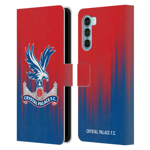 Crystal Palace FC Crest Halftone Leather Book Wallet Case Cover For Motorola Edge S30 / Moto G200 5G