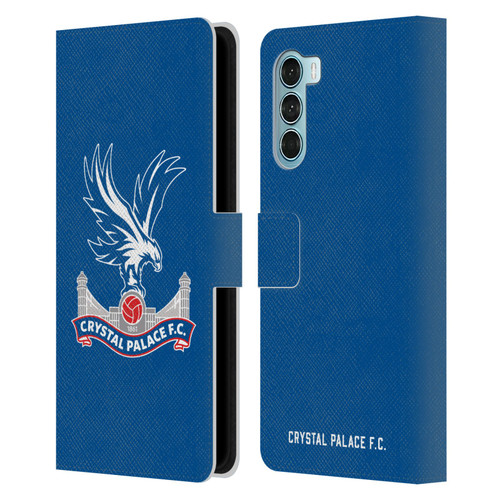Crystal Palace FC Crest Plain Leather Book Wallet Case Cover For Motorola Edge S30 / Moto G200 5G