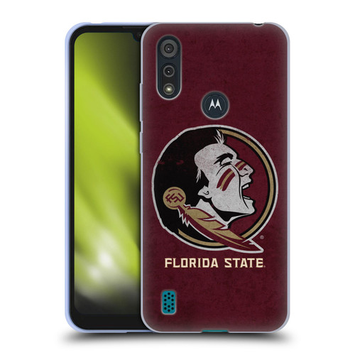 Florida State University FSU Florida State University Distressed Soft Gel Case for Motorola Moto E6s (2020)