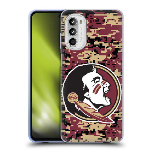 Florida State University FSU Florida State University Digital Camouflage Soft Gel Case for Motorola Moto G52