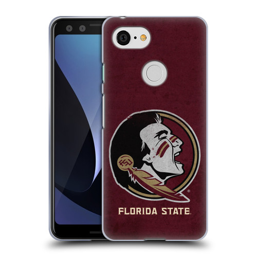 Florida State University FSU Florida State University Distressed Soft Gel Case for Google Pixel 3