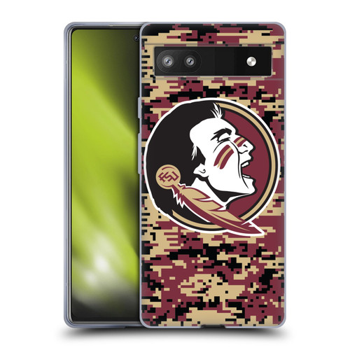 Florida State University FSU Florida State University Digital Camouflage Soft Gel Case for Google Pixel 6a