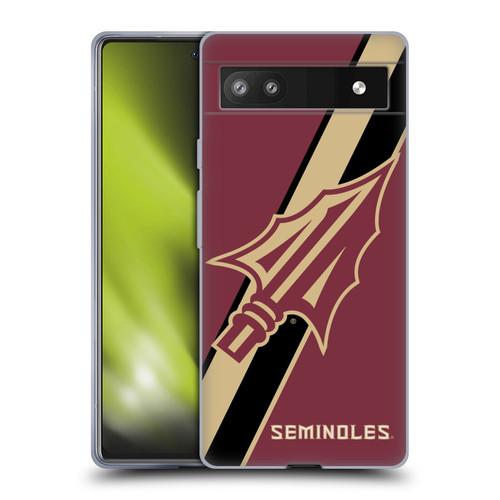 Florida State University FSU Florida State University Stripes Soft Gel Case for Google Pixel 6a