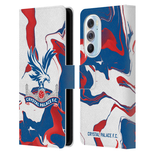Crystal Palace FC Crest Marble Leather Book Wallet Case Cover For Motorola Edge X30