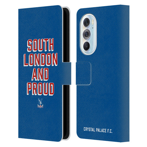 Crystal Palace FC Crest South London And Proud Leather Book Wallet Case Cover For Motorola Edge X30