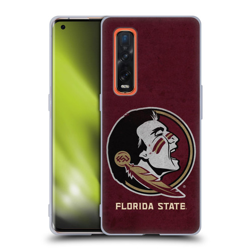 Florida State University FSU Florida State University Distressed Soft Gel Case for OPPO Find X2 Pro 5G