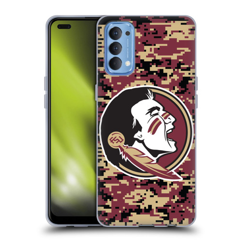 Florida State University FSU Florida State University Digital Camouflage Soft Gel Case for OPPO Reno 4 5G