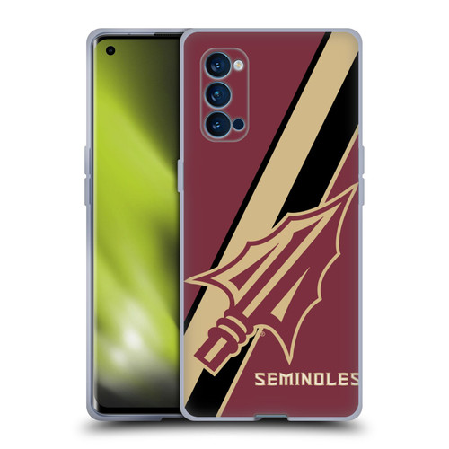 Florida State University FSU Florida State University Stripes Soft Gel Case for OPPO Reno 4 Pro 5G