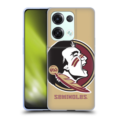 Florida State University FSU Florida State University Oversized Icon Soft Gel Case for OPPO Reno8 Pro