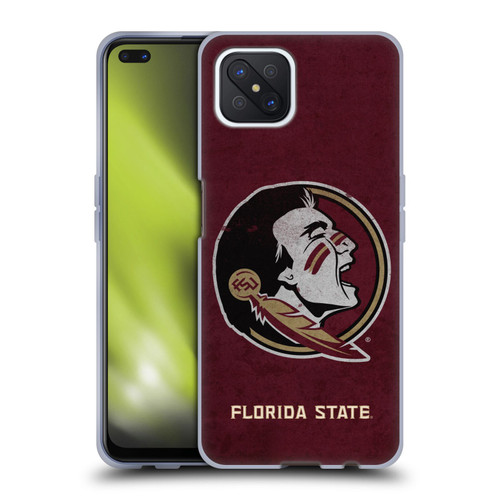 Florida State University FSU Florida State University Distressed Soft Gel Case for OPPO Reno4 Z 5G