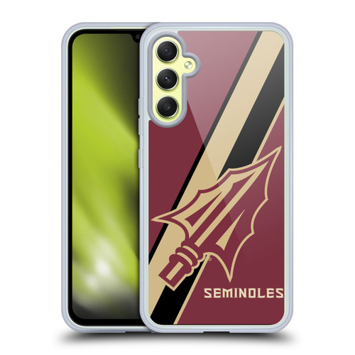 Florida State University FSU Florida State University Stripes Soft Gel Case for Samsung Galaxy A34 5G