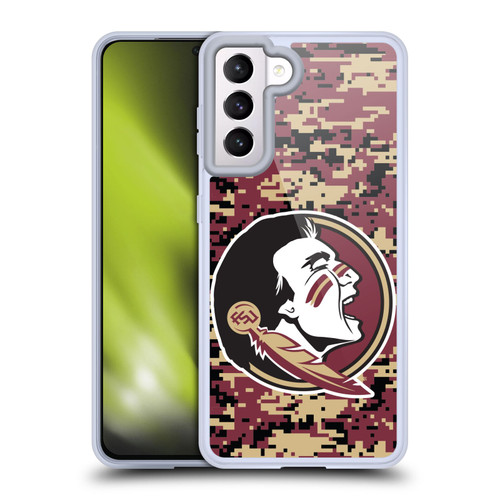 Florida State University FSU Florida State University Digital Camouflage Soft Gel Case for Samsung Galaxy S21 5G